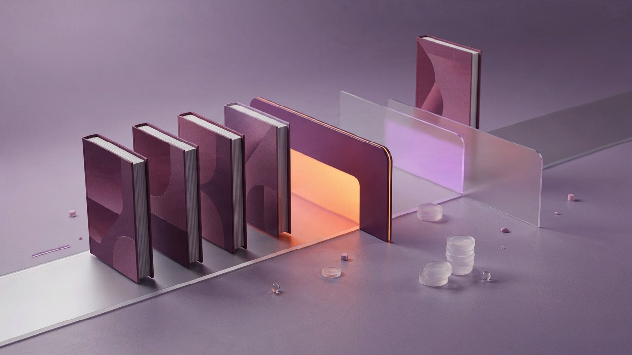 Open book connected to visually prioritized advertising paths